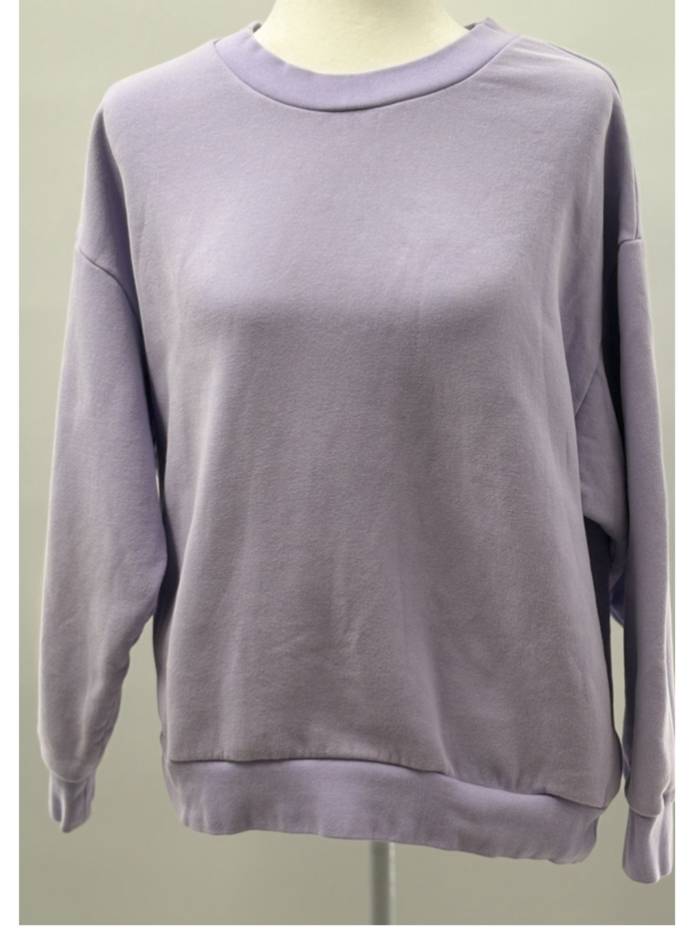 Lands End Womens M Medium 10 12 Lilac Purple Crewneck Sweatshirt Serious Sweats